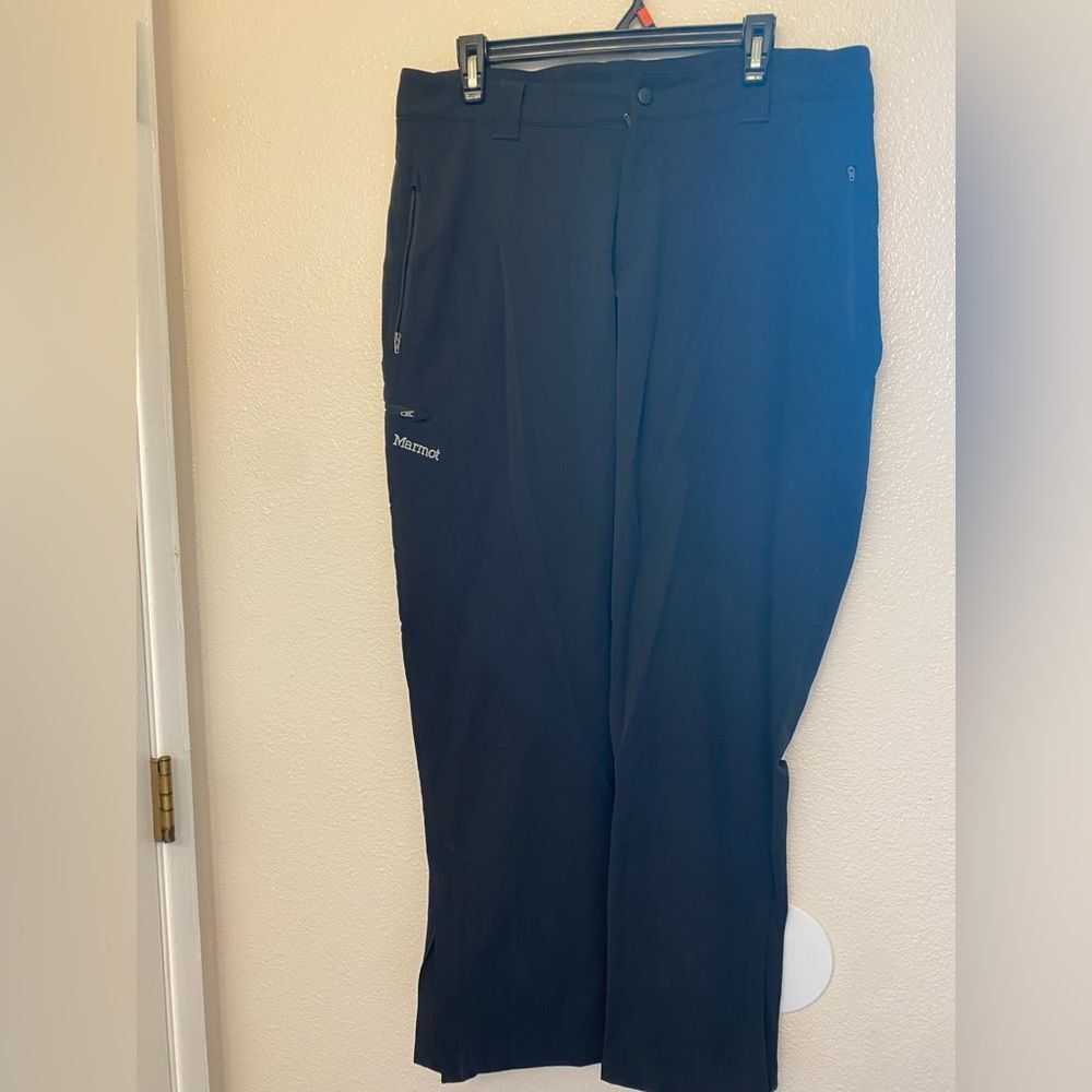 Marmot womans stretch nylon zippered hiking outdoor Pants gorpcore black XL 12